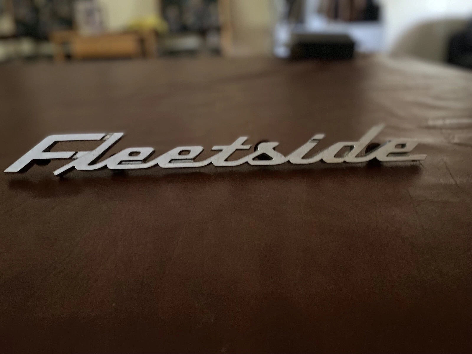 1958-59 ORIGINAL VINTAGE FLEETSIDE EMBLEM FOR BEDSIDE CHEVY TRUCK DAVES CLASSIC TRUCK PARTS