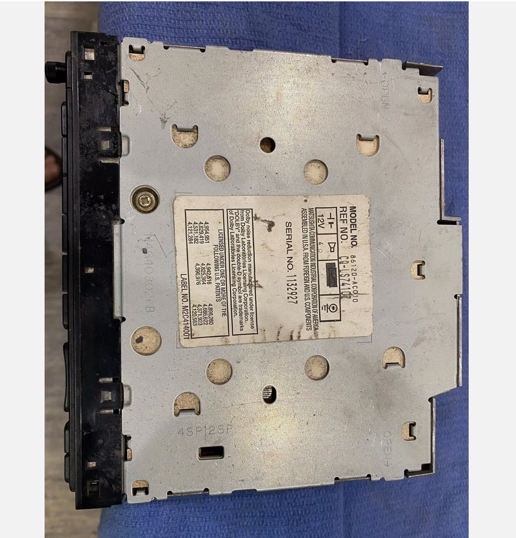 Toyota Original AM FM Radio With Cassette Model no 86120-ACO10 DAVES CLASSIC TRUCK PARTS