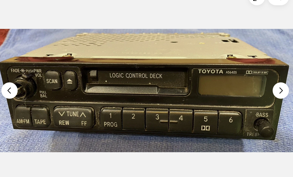 Toyota Original AM FM Radio With Cassette Model no 86120-ACO10 DAVES CLASSIC TRUCK PARTS